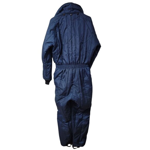 Zero Zone Snow Suit Vintage Zip Snap Mens M Womens L Blue Winter Snowmobile Ice - Picture 2 of 8